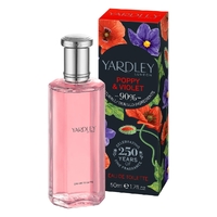 Yardley Poppy and Violet Eau De Toilette Spray Women Fragrance 50ml