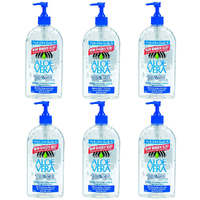 6 x Fruit Of The Earth Aloe Vera Gel Pump Moisturising Skin Care 510g