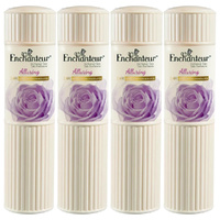 Enchanteur Alluring Talc 100g x 4 Soft Floral Body Powder for Women