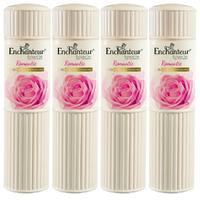 Enchanteur Romantic Talc 200g x 4 Soft Floral Perfumed Body Powder for Women