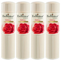 Enchanteur Enticing Perfumed Talc 100g x 4 Silky Floral Body Powder for Women