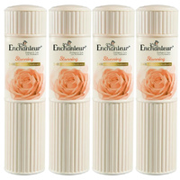 Enchanteur Stunning Talc 100g x 4 Silky Floral Body Powder for Women