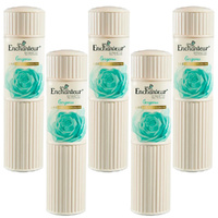 Enchanteur Gorgeous Talc 200g x 5 Floral Body Powder for Smooth Fragrant Skin