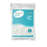 Beauty & Me Soft And Absorbent Cotton Balls 100% Pure Cotton 150 Piece Bag