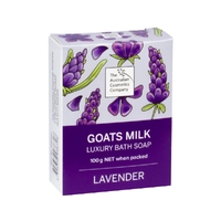 The Australian Cosmetics Company Goats Milk Bath Soap Lavender 100g Boxed