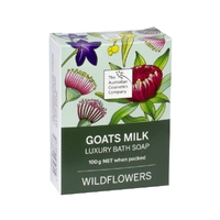 The Australian Cosmetics Company Goats Milk Bath Soap Wild Flowers 100g Boxed