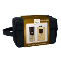 Yardley Original Body Spray & Talc Mens Wetpack Travel Toiletry Bag