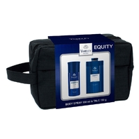 Yardley Equity Body Spray & Talc Mens Wetpack Travel Toiletry Bag