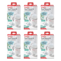 Pigeon SofTouch 2-Step Straw Bottle Set 6+ Months 240mL Pack of 6