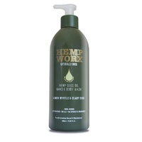 Hemp Worx Lemon Myrtle & Clary Sage Hand and Body Wash 500mL