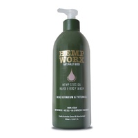 Hemp Worx Rose Geranium & Patchouli Hand and Body Wash 500mL