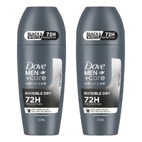 Dove Men Deodorant Advanced 72HR Invisible Dry Roll-On 50mL Pack of 2