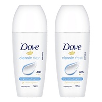 Dove Antiperspirant 48HR Classic Fresh Roll-On 50mL Pack of 2