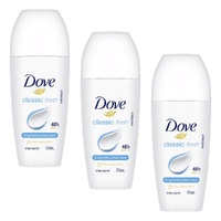 Dove Antiperspirant 48HR Classic Fresh Roll-On 50mL Pack of 3