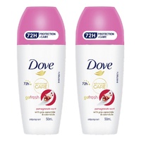 Dove Advanced Care Antiperspirant 72HR Protection Pomegranate Roll-On Pack of 2