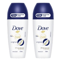 Dove Advanced Care Antiperspirant 72HR Protection Original Roll-On Pack of 2