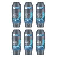 Dove Men Deodorant Advanced 72HR Roll-On Clean Comfort 50mL Pack of 6