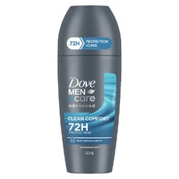 Dove Men Deodorant Advanced 72HR Roll-On Clean Comfort 50mL