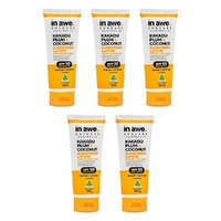In Awe Kakadu Plum and Coconut Sunscreen Lotion SPF50+ 150g Pack of 5