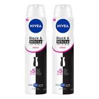 NIVEA Black & White Invisible Clear 72H Anti-Perspirant 250mL Pack of 2