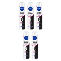 NIVEA Black & White Invisible Clear 72H Anti-Perspirant 250mL Pack of 5