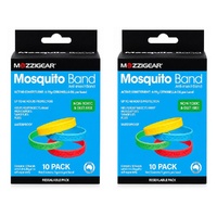 Mozziegear Adults Mosquito Band 10 Pack Bundle of 2