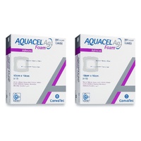 Aquacel Ag Foam Dressing Adhesive 10cm x 10cm Pack of 2