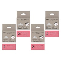 New Beginnings Silicone Nipple Shields Size L, Pair Pack of 4