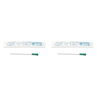 Cure Medical Catheter Female Uncoated 6 Inch Straight Tip 14 Pack of 2