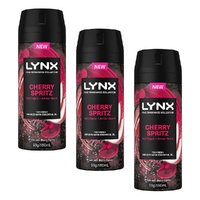 Lynx Fine Fragrance Body Spray Cherry Spritz 150mL Pack of 3
