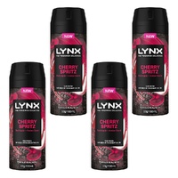 Lynx Fine Fragrance Body Spray Cherry Spritz 150mL Pack of 4