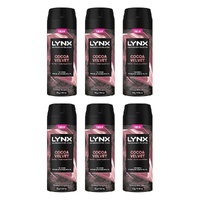Lynx Fine Fragrance Body Spray Cocoa Velvet 150mL Pack of 6