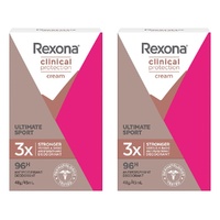 Rexona Clinical Protection Cream Ultimate Sport Antiperspirant Pack of 2