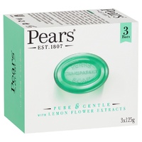 Pears Pure & Gentle Soap With Lemon Flower Extracts 3 x 125g