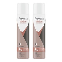 Rexona Clinical Protection Invisible Antiperspirant Deodorant 180mL Pack of 2