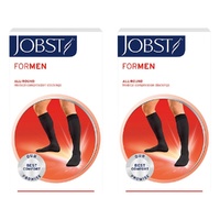 Jobst Men Knee High Large Black 15-20mmHg Pack of 2