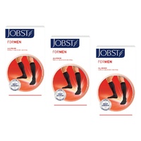 Jobst Men Knee High Large Black 15-20mmHg Pack of 3
