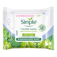 Simple Micellar Wipes For Sensitive Skin 20 Pack