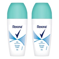 Rexona Antiperspirant Roll On Deodorant Shower Fresh 50mL Pack of 2