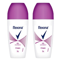 Rexona Antiperspirant Roll On Deodorant Classic 50mL Pack of 2