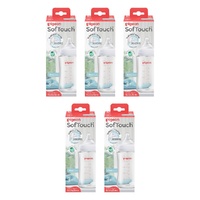 Pigeon SofTouch Glass Bottle 3+ Months 240mL Pack of 5