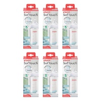 Pigeon SofTouch Glass Bottle 3+ Months 240mL Pack of 6