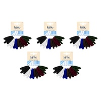 Lady Jayne School Soft Knitted Ponytailers 24 Pack Bundle of 5