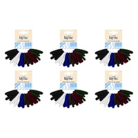 Lady Jayne School Soft Knitted Ponytailers 24 Pack Bundle of 6