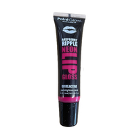 Paintglow 15ml Raspberry Ripple Flavoured Neon Dark Pink UV Lip Gloss
