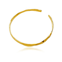 Culturesse Elio Artisan Solid Bangle (24K Gold)