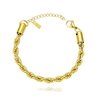 Culturesse Belina Twisted Gold Bracelet 