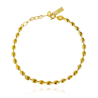 Culturesse Modern Muse Beaded Bracelet (Gold Vermeil)