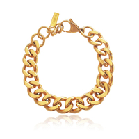 Culturesse Cleo Modern Muse Gold Chain Bracelet