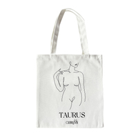 Culturesse She Is Taurus Eco Zodiac Muse Tote Bag